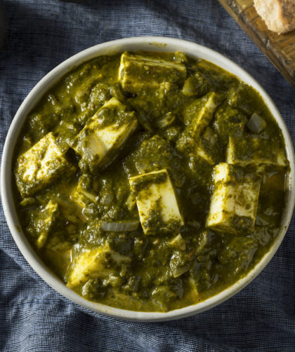 Palak Paneer (Spinat-Paneer-Curry)