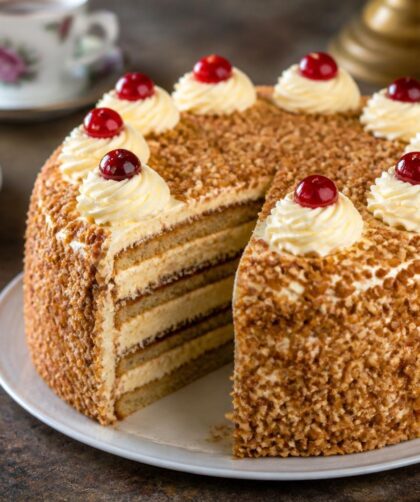 Frankfurter Kranz – Der klassische Buttercremekuchen mit Krokant